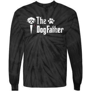 The Dogfather Shih Tzu Dog Dad FatherS Day Gift Tie-Dye Long Sleeve Shirt