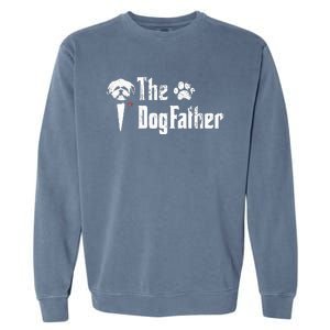 The Dogfather Shih Tzu Dog Dad FatherS Day Gift Garment-Dyed Sweatshirt