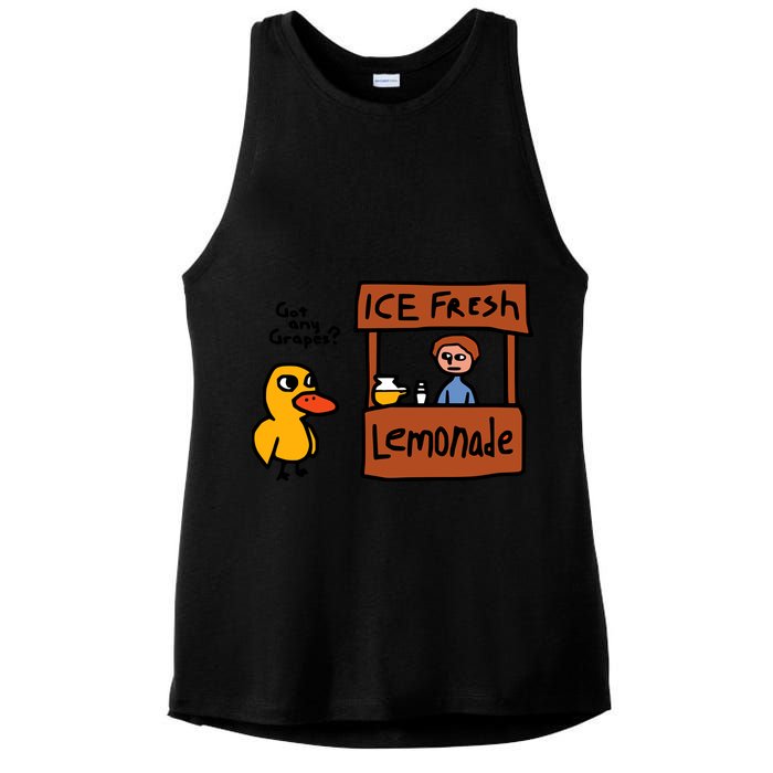 The Duck Song Got Any Grapes Funny Meme Ladies PosiCharge Tri-Blend Wicking Tank