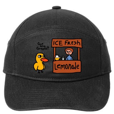 The Duck Song Got Any Grapes Funny Meme 7-Panel Snapback Hat