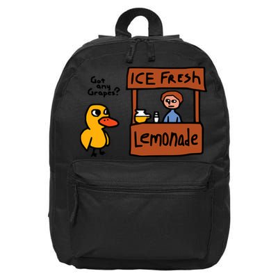The Duck Song Got Any Grapes Funny Meme 16 in Basic Backpack