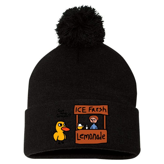 The Duck Song Got Any Grapes Funny Meme Pom Pom 12in Knit Beanie