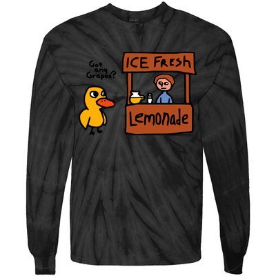 The Duck Song Got Any Grapes Funny Meme Tie-Dye Long Sleeve Shirt