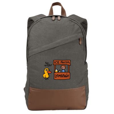 The Duck Song Got Any Grapes Funny Meme Cotton Canvas Backpack