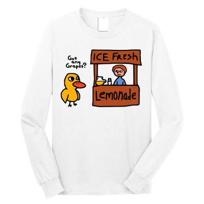 The Duck Song Got Any Grapes Funny Meme Long Sleeve Shirt