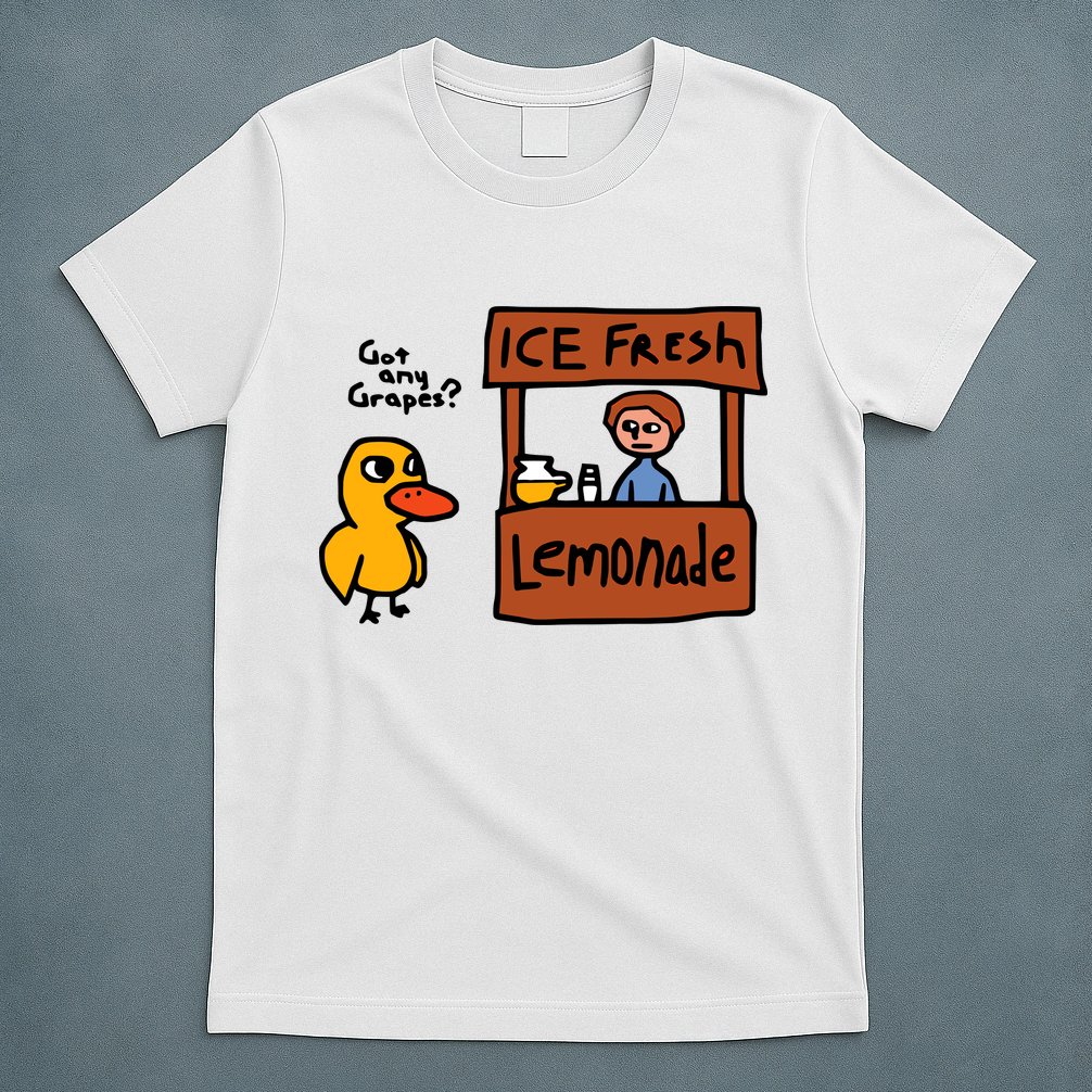 The Duck Song Got Any Grapes Funny Meme T-Shirt