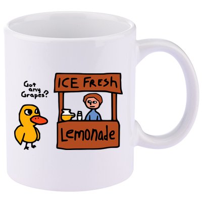 The Duck Song Got Any Grapes Funny Meme 11oz C Handle Ceramic Mug