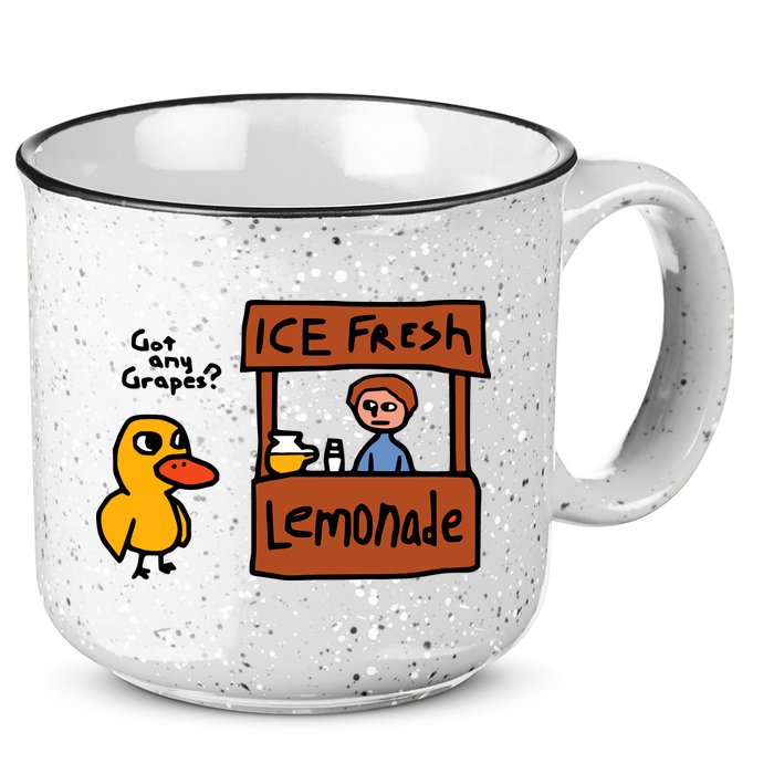 The Duck Song Got Any Grapes Funny Meme 15oz Campfire Ceramic Mug