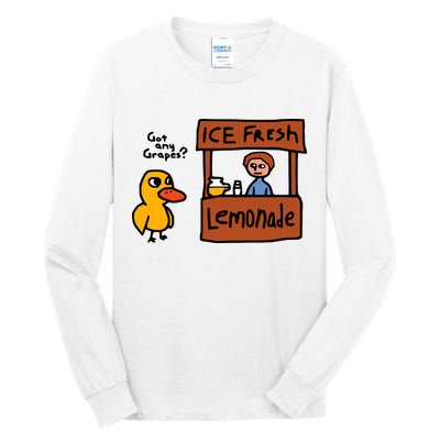 The Duck Song Got Any Grapes Funny Meme Tall Long Sleeve T-Shirt