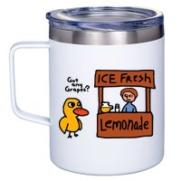 The Duck Song Got Any Grapes Funny Meme 12oz Stainless Steel Coffee Mug