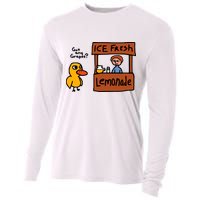 The Duck Song Got Any Grapes Funny Meme Cooling Performance Long Sleeve Crew