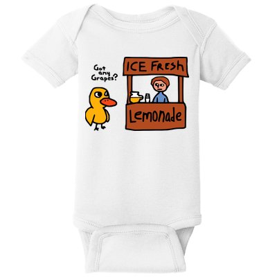 The Duck Song Got Any Grapes Funny Meme Baby Bodysuit