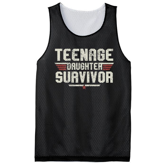 Teenage Daughter Survivor Vintage Dad Mom FatherS Day Mesh Reversible Basketball Jersey Tank