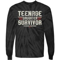 Teenage Daughter Survivor Vintage Dad Mom FatherS Day Tie-Dye Long Sleeve Shirt