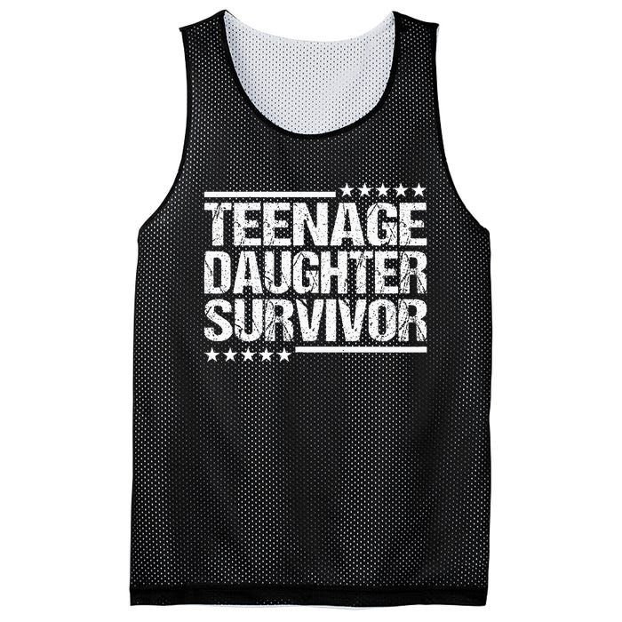 Teenage Daughter Survivor Vintage Dad Mom FatherS Day Mesh Reversible Basketball Jersey Tank