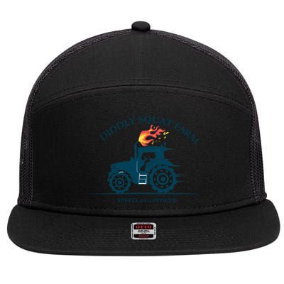 Tractor Diddly Squat Farm Speed And Power 7 Panel Mesh Trucker Snapback Hat