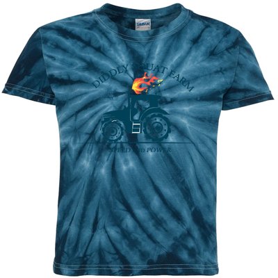 Tractor Diddly Squat Farm Speed And Power Kids Tie-Dye T-Shirt