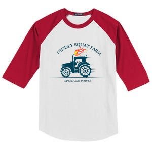 Tractor Diddly Squat Farm Speed And Power Kids Colorblock Raglan Jersey