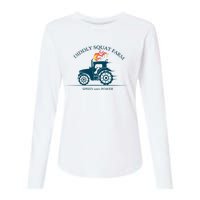 Tractor Diddly Squat Farm Speed And Power Womens Cotton Relaxed Long Sleeve T-Shirt