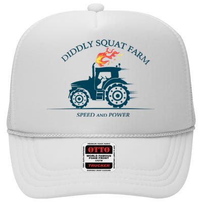 Tractor Diddly Squat Farm Speed And Power High Crown Mesh Back Trucker Hat