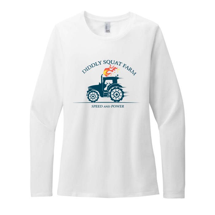 Tractor Diddly Squat Farm Speed And Power Womens CVC Long Sleeve Shirt