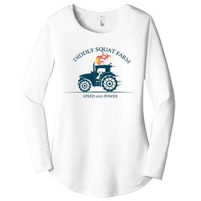 Tractor Diddly Squat Farm Speed And Power Women's Perfect Tri Tunic Long Sleeve Shirt