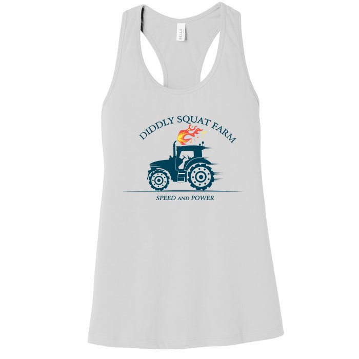 Tractor Diddly Squat Farm Speed And Power Women's Racerback Tank