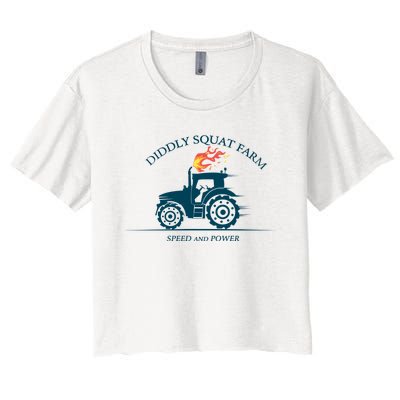 Tractor Diddly Squat Farm Speed And Power Women's Crop Top Tee