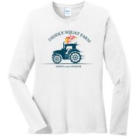 Tractor Diddly Squat Farm Speed And Power Ladies Long Sleeve Shirt