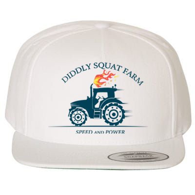 Tractor Diddly Squat Farm Speed And Power Wool Snapback Cap