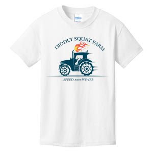 Tractor Diddly Squat Farm Speed And Power Kids T-Shirt