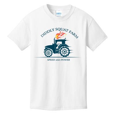 Tractor Diddly Squat Farm Speed And Power Kids T-Shirt