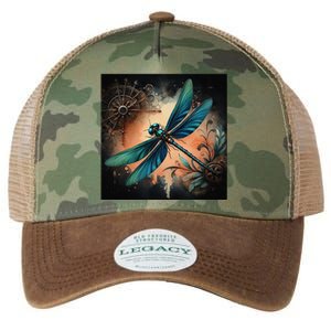 Teal Dragonfly Steampunk Legacy Tie Dye Trucker Hat