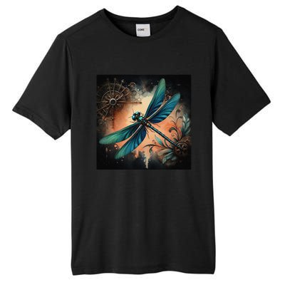 Teal Dragonfly Steampunk Tall Fusion ChromaSoft Performance T-Shirt