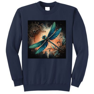 Teal Dragonfly Steampunk Sweatshirt