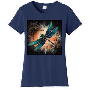 Teal Dragonfly Steampunk Women's T-Shirt