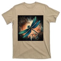 Teal Dragonfly Steampunk T-Shirt