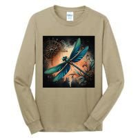 Teal Dragonfly Steampunk Tall Long Sleeve T-Shirt