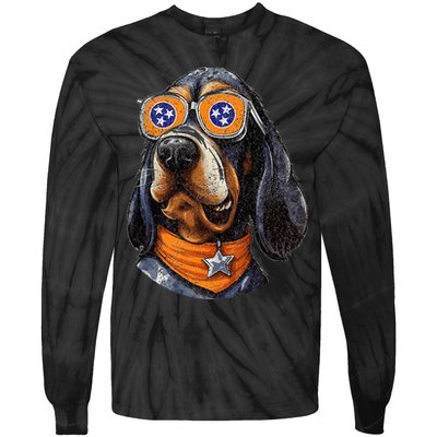 Tennessee Dog Sport Lovers Tennessee Coonhound Fan Tie-Dye Long Sleeve Shirt