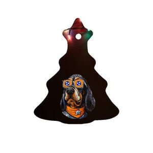 Tennessee Dog Sport Lovers Tennessee Coonhound Fan Ceramic Tree Ornament