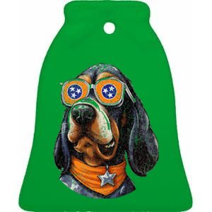 Tennessee Dog Sport Lovers Tennessee Coonhound Fan Ceramic Bell Ornament