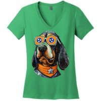 Tennessee Dog Sport Lovers Tennessee Coonhound Fan Women's V-Neck T-Shirt