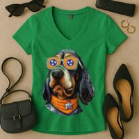 Tennessee Dog Sport Lovers Tennessee Coonhound Fan Women's V-Neck T-Shirt
