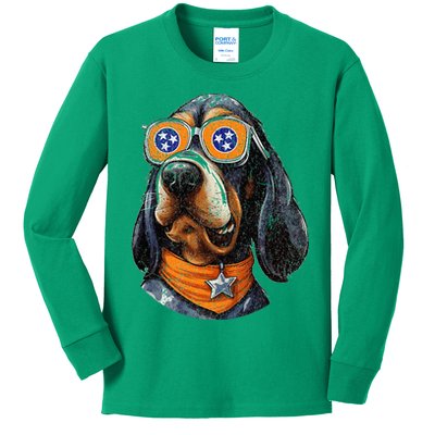 Tennessee Dog Sport Lovers Tennessee Coonhound Fan Kids Long Sleeve Shirt