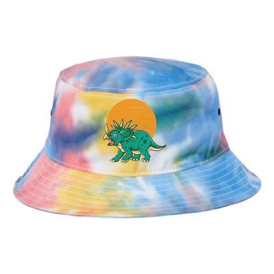 Triceratops Dinosaur Sunset Tie Dye Newport Bucket Hat