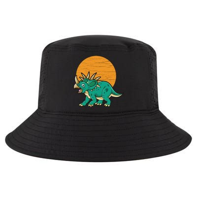 Triceratops Dinosaur Sunset Cool Comfort Performance Bucket Hat