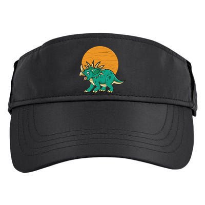 Triceratops Dinosaur Sunset Adult Drive Performance Visor