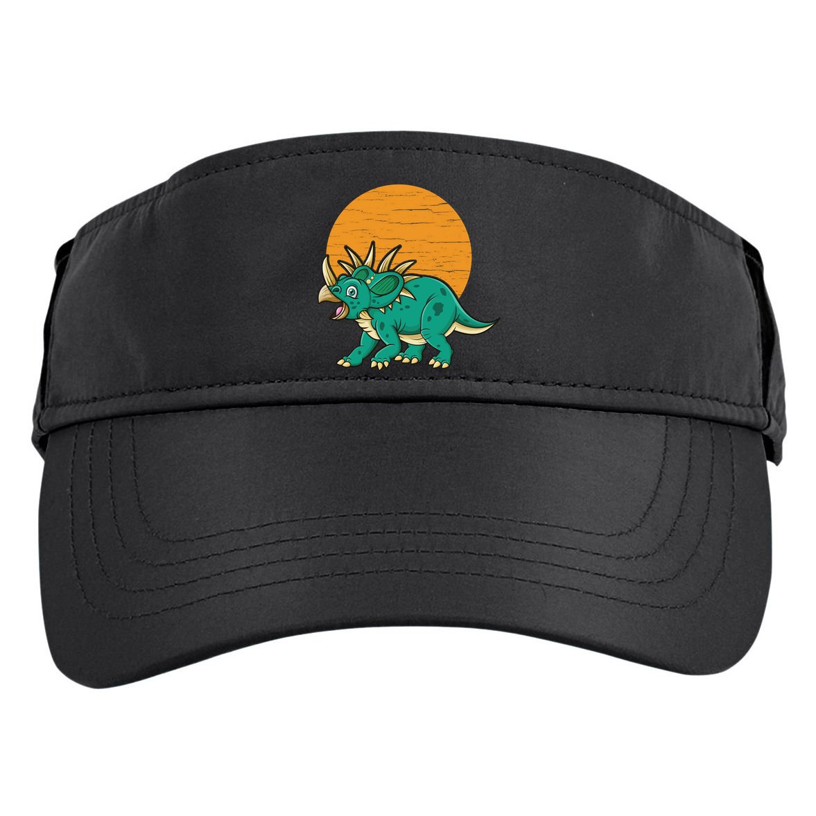 Triceratops Dinosaur Sunset Adult Drive Performance Visor