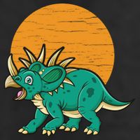 Triceratops Dinosaur Sunset Adult Drive Performance Visor