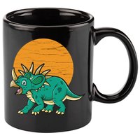 Triceratops Dinosaur Sunset 11oz C Handle Ceramic Mug